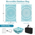 thumbnail image 2 of Outdoor Rug ;x; Reversible Boho Plastic Straw Patio Deck Camping Rugs Indoor Outdoor Portable RV Mat Carpet for Outside Porch Balcony Backyard Beach Pool, 2 of 9