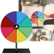 BESTSKY Prize Wheel with Stand | Editable Rotating | Table Roulette Wheel | Empty Wheel of Fortune for Carnival Holiday Game Props