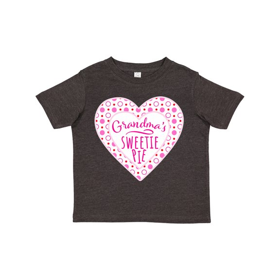 Inktastic Grandma's Sweetie Pie with Pink Hearts Boys or Girls Toddler T-Shirt