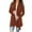 Brown, variant on Women's Airy Knit Cardigan Long Sleeve Loose Fit Duster Sweater Soft Layering Piece for Office Casual Wear 2025 Fashion