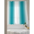 thumbnail image 3 of Sheer Curtains 72 inches Long, Turquoise White Ombre Gradient Color Light Filtering Sheer Window Curtains Rod Pocket Voile Drapes for Bedroom Living Room, 52"W x 72"L 2 Panels, 3 of 7