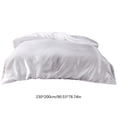 thumbnail image 3 of Cooling Ice Silk Duvet Cover – King Size 90x78 Inch Breathable Polyester Quilt Case – Soft Washed Finish for Hot Sleepers,White, 3 of 6