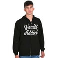 thumbnail image 5 of Health Addict Vegetarian Vegan Diet Zip Up Hoodie Men's Women's Brisco Brands S, 5 of 5