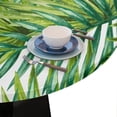 thumbnail image 5 of Round Fitted Tablecloth with Elastic Tropical Poppy Leaf Table Cover Poppy Round Elastic Tablecloth for Waterproof Wipeable Fitted Table Cloth, 5 of 7