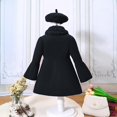thumbnail image 4 of Toddler Baby Girls Collar Wool Coat Long Sleeve Button Down Warm Cozy Windproof Elegant Classic Outerwear 2-3 Years, 4 of 7