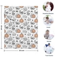 thumbnail image 4 of White Halloween Skull Pumpkin Spider Pattern Blanket,Comfortable Soft Lamb Wool Throw Blanket,All Season,Warm Lightweight Blankets for Sofa Bed Couch Living Room Chair,30"x40", 4 of 4