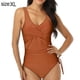 thumbnail image 2 of Trajes de baño de una pieza con control de barriga para mujer, trajes de baño adelgazantes con realce, traje de baño vintage con cuello Halter, 2 of 6