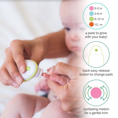 Electric Baby Nail Trimmer | ZoLi BUZZ B baby nail file, safely cut baby's nails, best way to cut infant nails, no more baby mittens, baby shower present