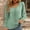 Green, variant on Babysbule Womens Tops Long Sleeve Fashion Women Solid Color Casual Round Neck Lace Stitching Long Sleeve Shirts Blouses Tops