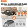 thumbnail image 2 of VEVOR Gas Fireplace Logs, Large Ceramic Logs for Fireplace Decorative,Indoor or Outdoor 8 Pcs - Black, 2 of 5