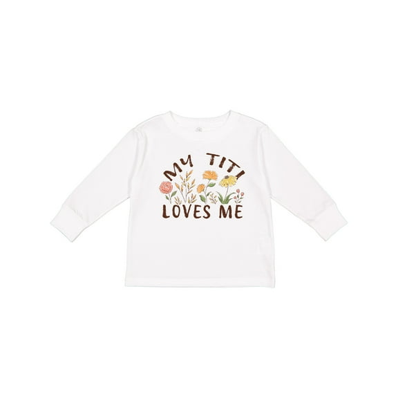 Inktastic My Titi Loves Me Boys or Girls Long Sleeve Toddler T-Shirt