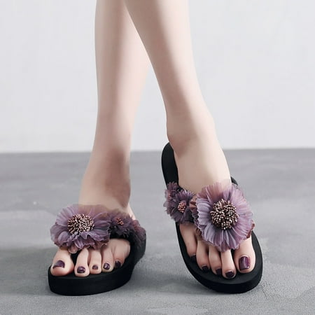 

Women Slippers Flower Beach Ladies Slippers Flip Flops Beach Shoes Sandals Slippers