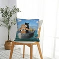 thumbnail image 5 of Yiaed Two Brave Cats Are Floating On The Sea Iceberg Print Pillow Covers Super Soft Decorative Square Throw Pillow Covers Case Cushion Covers for Sofa Couch Bedroom Car Decor（No pillow core）-22"x22", 5 of 7