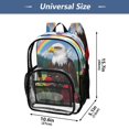thumbnail image 2 of ALAZA Clear Backpack Owl Rainbow Rose PVC Transparent BookBag, 2 of 7