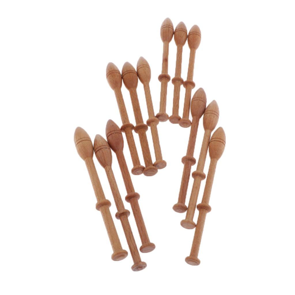 FVDPWYE 12Set Wooden Shuttle Knitting Weaving Stick Tool Loom Accessories For DIY Crafts