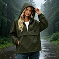 thumbnail image 3 of Trikvn Anorak Jacket Women Hooded Removable Half Zip Lightweight Pullover Windbreaker with Pockets Long Sleeve Loose Outdoor Rain Coat for Hiking, 3 of 9