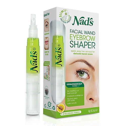 Nads Hair Removal Facial Wand Eyebrow Shaper, 0.2 Oz, 2 Pack