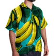 thumbnail image 2 of Banana Men's Short Sleeve Printed Button Down Beach, Casual, Poplin Shirts for Summer Vacation, 2 of 6