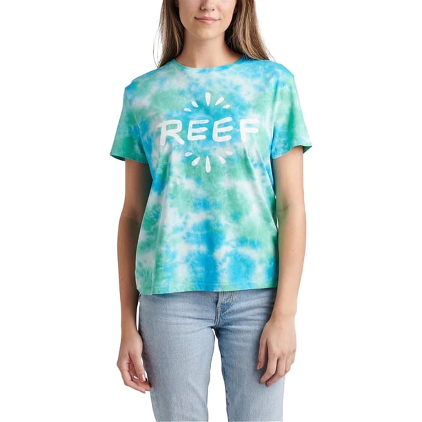 Reef Womens Power Relaxed Cloud Graphic T-Shirt tiedb M