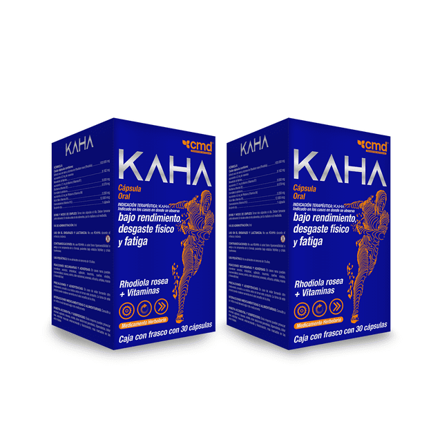 KAHA Rhodiola rosea | CMD | Duo pack con 2 cajas con frascos de 30 Cápsulas c/u.