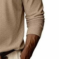 thumbnail image 6 of UQJfacai Long Sleeve Shirts for Men Textured Trendy V Neck T-Shirts Spring Casual Stylish Loose Fit Pullover Tops S-3XL, 6 of 6