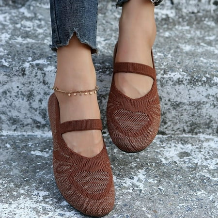 Xysaqa Flats for Women  Dress Shoes for Women Fashion Women Ventilate Casual Round Head Comfy Casual Shoes Shoes for Women Dressy on Clearance