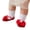 Red, variant on Toddle Baby Girl Mary Jane Sock with Anti-slip Soles and Bow, Cotton Floor Ankle Socks for Infant Toddlers and Kids 1 Pairs