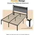 thumbnail image 6 of Matladin 14'' Twin Bed Frame, Metal Platform, Mattress Foundation Bed Base, Heavy Duty Steel Slat Support, No Box Spring Needed, Black, 6 of 9