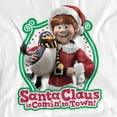 thumbnail image 2 of Santa Claus Is Comin To Town T-Shirt Penguin Unisex Graphic Tee For Men & Women, 2 of 7
