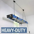 thumbnail image 3 of StoreYourBoard Ladder Storage Ceiling Pulley System, Garage Mount Hoist, Heavy Duty Hanging Organizer Holds 150 lbs, 3 of 4