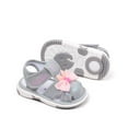 thumbnail image 6 of Xfvqtps Baby Girls Sandals Shiny Bling Bowknot Lightweight Cute Princess Sweet Soft PU Infant Walking Shoes Summer Casual Comfortable Breathable Toddler Sandals Non Slip Called Shoes Gray, 6 of 9