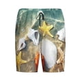 thumbnail image 6 of Daiia Seashell On The Beach Mens Woven Stretch Pajama Short,Short Pajama Pants-4X-Large, 6 of 7