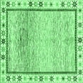 thumbnail image 1 of Ahgly Company Indoor Square Abstract Emerald Green Modern Area Rugs, 6' Square, 1 of 4