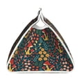 thumbnail image 3 of Lsque Berries and Flowers Printed Long Tissue Box Cover Holder, Facial Paper Organizer Dispenser,Triangle with Bottom Belt, PVC Leather Decorative Organizer, 3 of 9