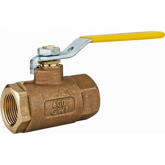 Apollo. 3/4" Pipe, Standard Port, Bronze Standard Ball Valve 2 Piece, Inline - One Way Flow, FNPT x FNPT Ends, Lever Handle, 600 WOG, 125 WSP