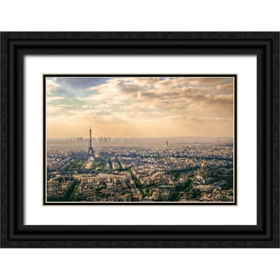 Kazzaz, Mohamed 24x17 Black Ornate Wood Framed with Double Matting Museum Art Print Titled - Paris, France