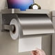 thumbnail image 4 of Portarrollos de papel higiénico de pared | Montaje adhesivo sin taladro | Estante de baño impermeable para pañuelos y toallas de papel | Diseño de aluminio gris que ahorra espacio, 4 of 6