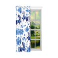 thumbnail image 2 of MKHERT Blue Flower and Horse Window Curtain Living Room,Bedroom Window Drapes 52x84 inch, 2 of 3