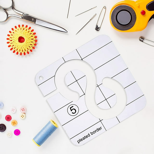 Agiferg Acrylic DIY Sewing Patchwork Ruler Special-shaped Hollow Sewing Kit Patchwork Template