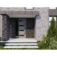 thumbnail image 3 of Front Exterior Prehung Steel Door / Ronex 0131 Grey / Side Exterior Window Sidelite / Entry Metal Modern Painted W36+14x96 Left-hand, 3 of 5