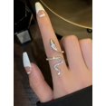 thumbnail image 2 of 1pc S925 Silver Snake Ring Cubic Zirconia Opening Adjustable Animal Band Ring for Women Fashion Rhinestones Jewelry Gifts for Teen Girls Friend Family, 2 of 5