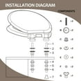 thumbnail image 3 of Nastarki Round Toilet Seat, Slow Close Wood Toilet Seats, Wooden Toilet Seats with Strong Alloy Hinges, 3 of 8