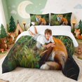 thumbnail image 2 of Erosebridal Red Fox King Size Comforter Sets for Boys Girls, Wildlife Grass Comforters King Size, 3pcs 1 Comforter and 2 Pillowcases, 2 of 5