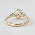 thumbnail image 3 of Cora Jewellery 1.35CT Oval Moissanite Three Stone Engagement Ring For Women, 10K Yellow Gold, 3 of 6