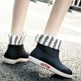 thumbnail image 3 of Winter Boots Rainshoes Women Short Tube Plush Thermal Water Shoes Students Daily Waterproof Shoes Fashion Women Warm Rain Boots, 3 of 4