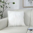 thumbnail image 3 of SZTXJ Cushion Covers Set of 2 Pieces Faux Fur 40X40cm, Super Soft Plush Deluxe Decorative Fuzzy Pillow Cases, Luxury Synthetic for Sofa Living Room Co, 3 of 4