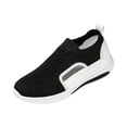 thumbnail image 2 of Domzle Orthopedic Walking Shoes for Women,2026 New Orthowalkway Womens Shoes,Woven Orthopedic Breathable Walking Sneaker Non-Slip Arch Support Slip on Shoe Black 43, 2 of 5