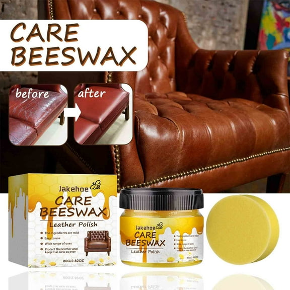 Kchsji Leather Wax for Protecting and Softening Leather Furniture, Car Seats, Shoes, Boots, and Purses with Waterproofing - Prevents Cracking, Dries Quickly, Ideal for Leather Care and Protection