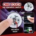 thumbnail image 3 of LED Touch Sensor Light | Self-Adhesive Wireless Puck Light for Home Car RV Closet Cabinet | Stick-On Tap Light | Battery Powered Energy Efficient | 3 Pack White Blue | 28mm x 8mm, 3 of 7