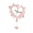 thumbnail image 4 of kowaku Decorative Hanging Clock Silent Arabic Numerals Wall Clock Rose Gold, 4 of 9